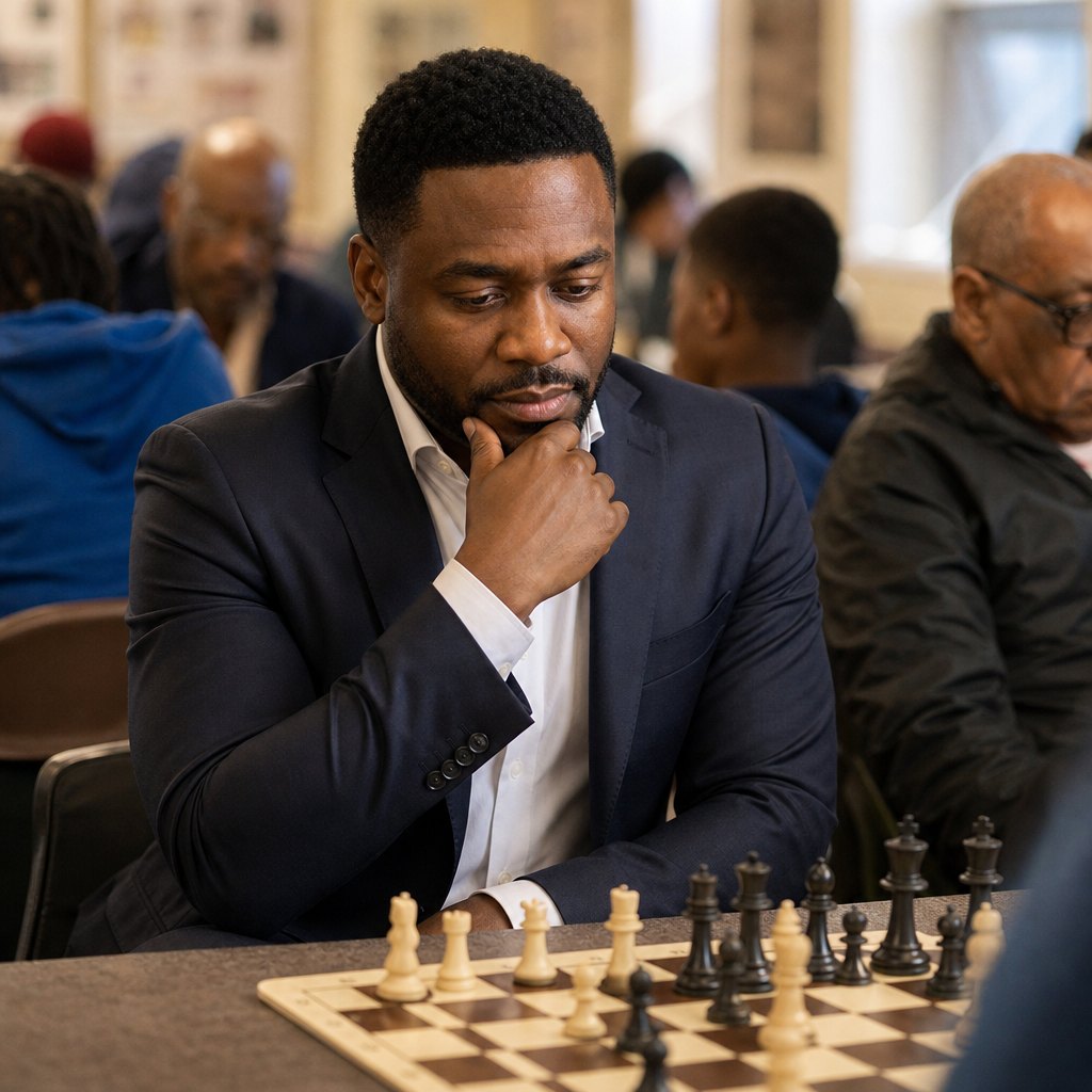 Thursday night, Chicago Chess Center. Caro-Kann, again.