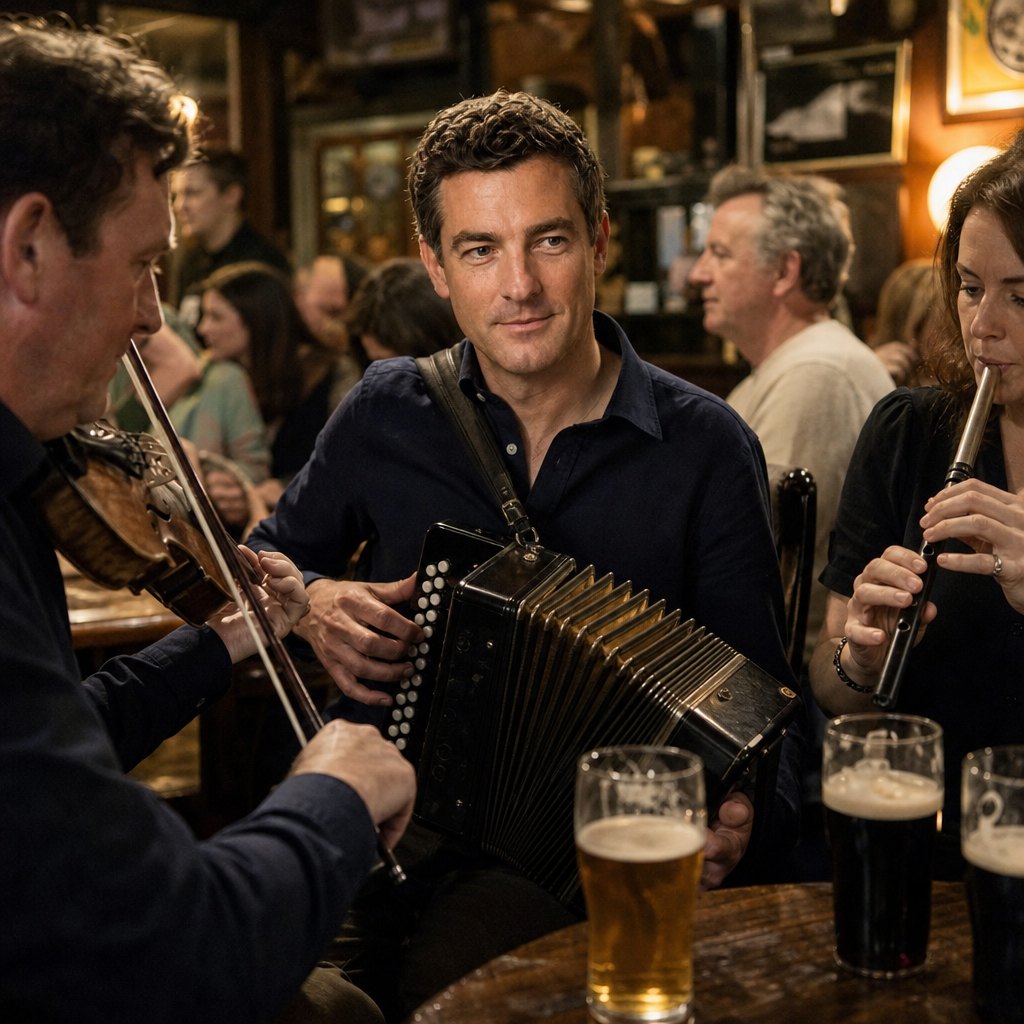 Sunday session, Chief O'Neill's. The box, the Kesh, the wrong key.